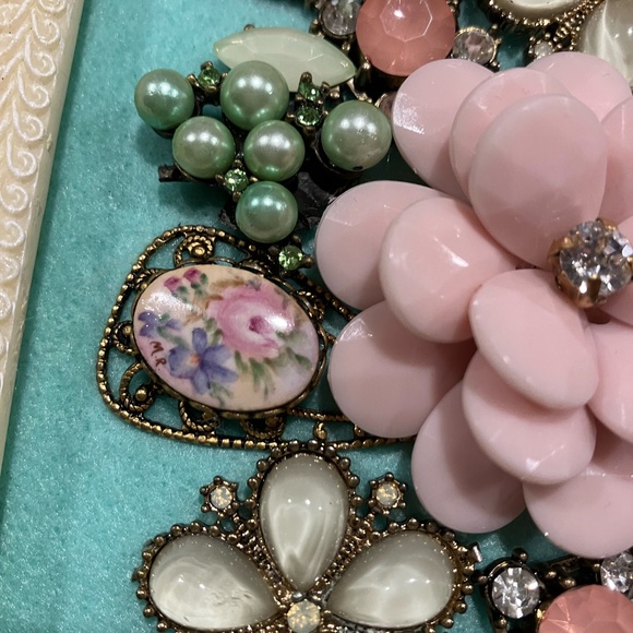 ORIGINAL JEWELRY ART COLLAGE. UNIQUE HANDMADE OOAK GIFT π HOME DECOR - Picture 10 of 11